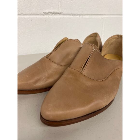 Nisolo 9.5 Almond Brown Emma D'orsay Classic Leather Oxford Mule Loafer Shoes - Picture 6 of 7